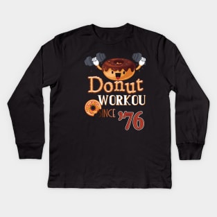 Donut workout since  doughnut birthday Kids Long Sleeve T-Shirt